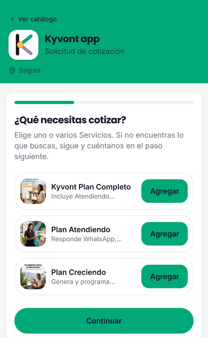 Formulario público de cotización